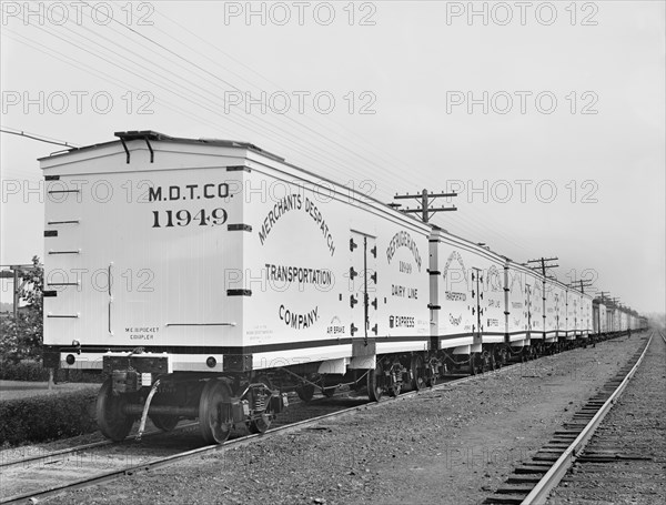 New Refrigeration Cars, Merchants Dispatch Transportation Company, New York, USA, Detroit Publishing Company, early 1900's