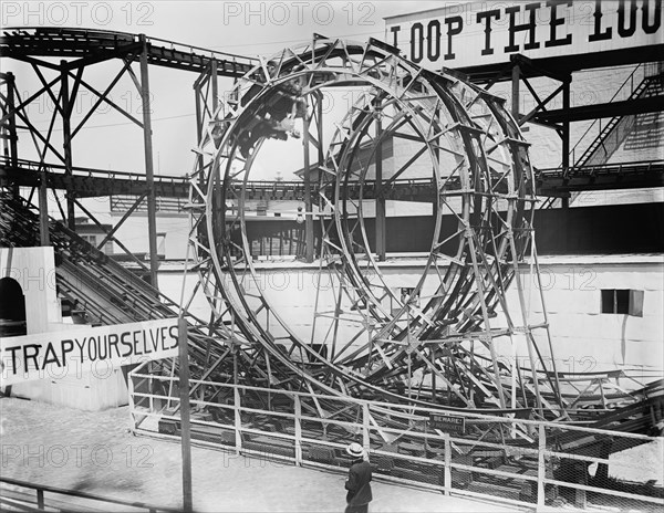 Loop the Loop, Luna Park, Coney Island, New York, USA, Detroit Publishing Company, 1905