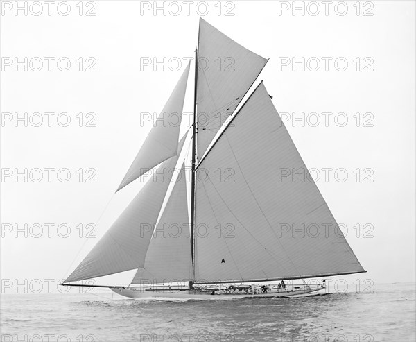 Yacht Columbia, America's Cup Winner, New York Harbor, New York City, New York USA, Detroit Publishing Company, 1901