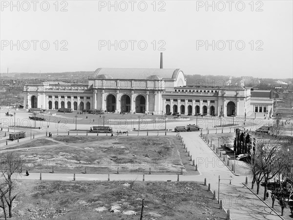 New Union Station, Washington DC, USA, Detroit Publishing Company, 1907