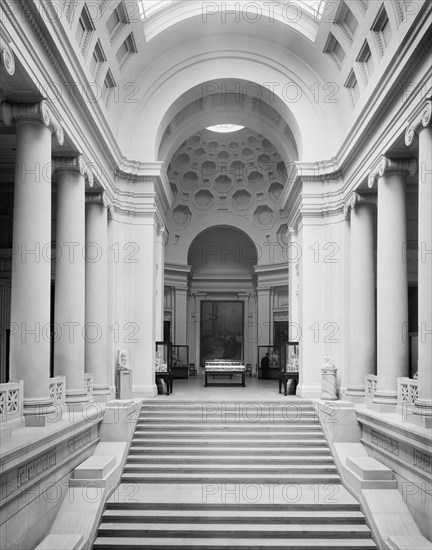 Stairway and Rotunda, Museum of Fine Arts, Boston, Massachusetts, USA, Detroit Publishing Company, early 1910's