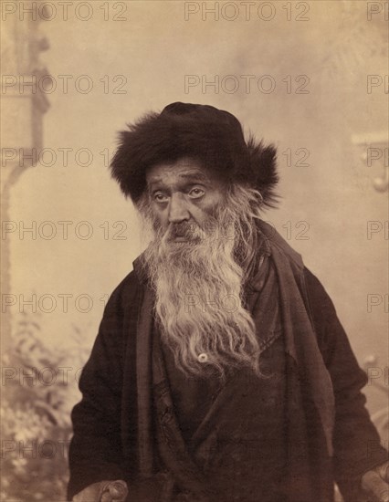 "Jew of Jerusalem", Bearded Rabbi, Half-Length Portrait, American Colony Photo Department, 1914