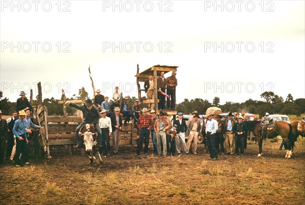 Rodeo at Town Fair, Pie Town, New Mexico, USA, Russell Lee for Farm Security Administration - Office of War Information, October 1940