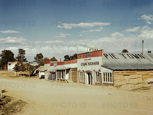 General Merchandise Store, Main Street, Pie Town, New Mexico, USA, Russell Lee for Farm Security Administration - Office of War Information, September 1940