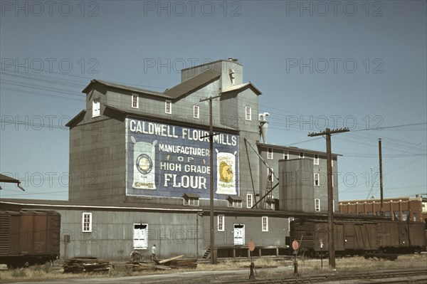 Flour Mill, Caldwell, Idaho, USA, Russell Lee for Farm Security Administration - Office of War Information, July 1941