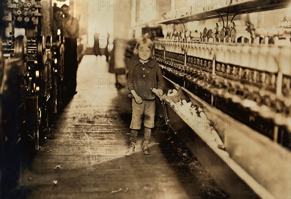 6-Year-Old Boy, Full-Length Portrait, Daniel Manufacturing Company, Lincolnton, North Carolina, USA, Lewis Hine for National Child Labor Committee, November 1908