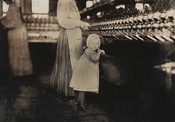 3-year-old Daughter of Overseer, Visits and Plays at the Mill, Ivey Mill, Hickory, North Carolina,