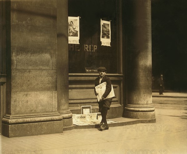 Truant Newsboy, 7th & Olive Streets, St. Louis, Missouri, USA, Lewis Hine for National Child Labor Committee, May 1910