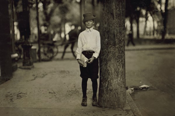 Young Office Boy Employed by Law Firm, 11 years old, Full-Length Portrait, Mobile, Alabama, USA, Lewis Hine for National Child Labor Committee, October 1914
