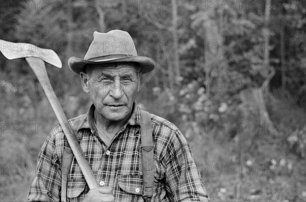 Lumberjack, Minnesota, USA, John Vachon for U.S. Resettlement Administration, September 1939