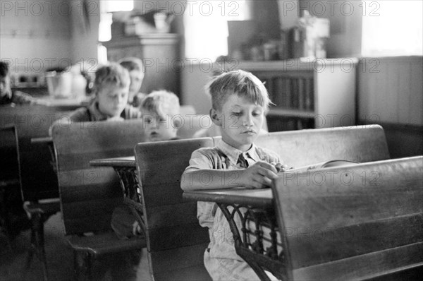 Students in Rural Schoolroom, Wisconsin, USA, John Vachon for U.S. Resettlement Administration, September 1939