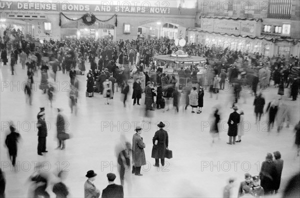 Grand Central Terminal, New York City, New York, USA, Office of War Information, December 1941