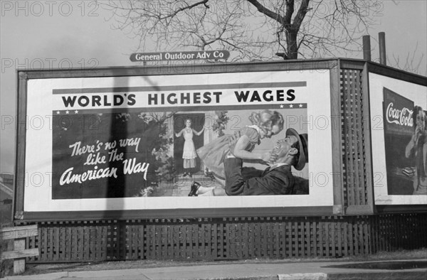 Billboard during Flood, Memphis, Tennessee, USA, Edwin Locke for U.S. Resettlement Administration, February 1937
