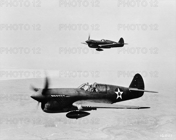 Two P-40 Single-Engine Fighter Planes, Office of War Information, March 1943