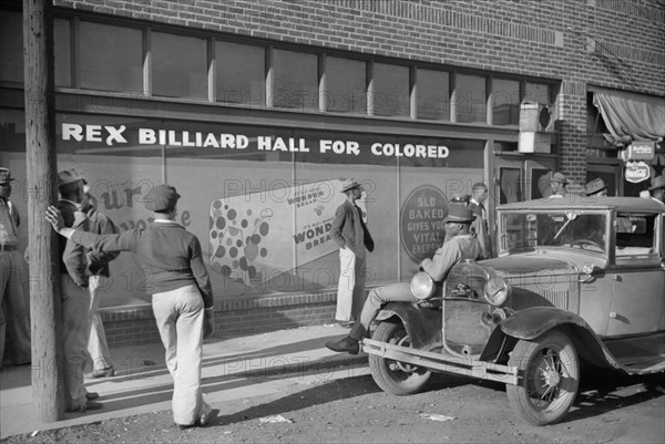 Rex Billiard Hall for Colored, Beale Street, Memphis, Tennessee, USA, Marion Post Wolcott, Farm Security Administration, October 1939