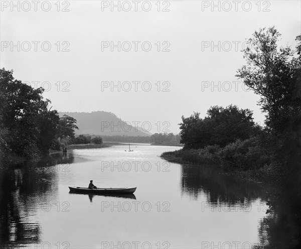 Evening on the Mill Pond, Minnesota City, Minnesota, USA, Detroit Publishing Company, 1890