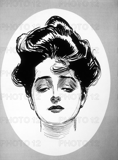 Portrait of Gibson Girl, circa 1905