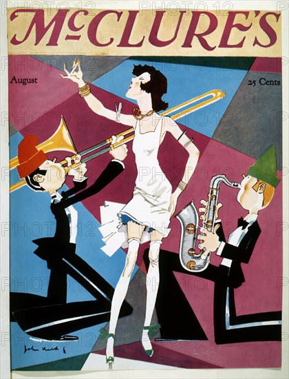 Jazz Musicians and Singer, Cover of McClure's Magazine, 1925