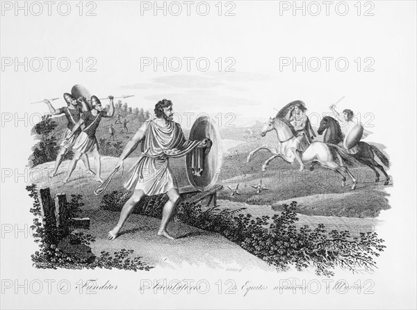 Roman Warriors, Engraving, circa 1819