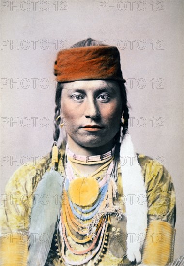 Big Medicine Man, Hand Colored Albumen Photograph, circa 1882