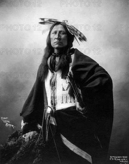 Chief Lone Bear, Omaha, Nebraska, USA, circa 1900
