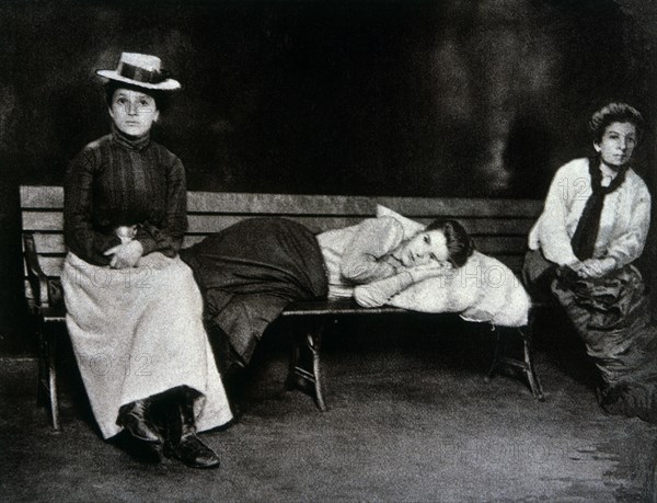 Three Women Immigrants who Failed their Entrance Exam and Waiting to be Sent Back to Europe, Ellis Island, New York, USA, circa 1902