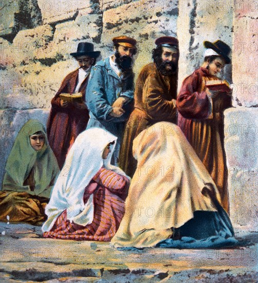 Wailing Wall, Jerusalem, Trade Card, circa 1893