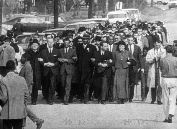 Civil Rights Demonstrators Marching, Selma, Alabama, March 15, 1965