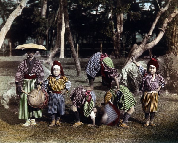Japanese Children Acrobats, circa 1880