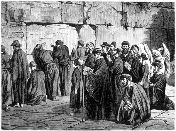 The Wailing Wall, Jerusalem, Engraving, 1890