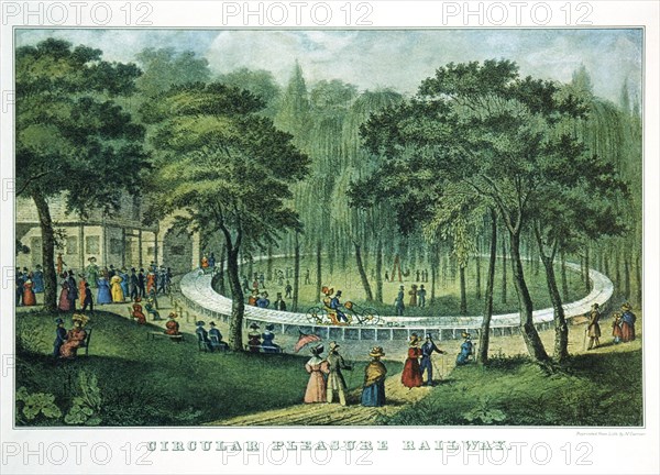 Circular Pleasure Railway, Currier & Ives, Lithograph