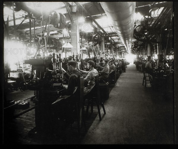 Workers in Typewriter Factory, circa 1920