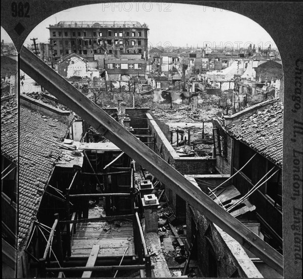 Damage of Bombed Shanghai by Japanese, China, Single Image of Stereo Card, 1932