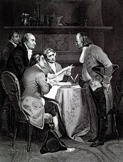 Drafting The Declaration of Independence, 1776