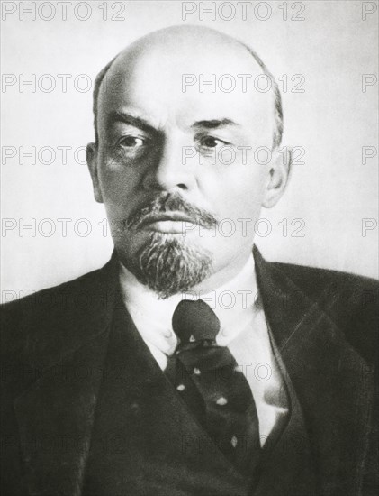Vladimir Ilyich Lenin (1870-1924), Russian Revolutionary, Founder of the Bolshevik Party, and Premier of the Soviet Union 1922-24, Portrait, 1920