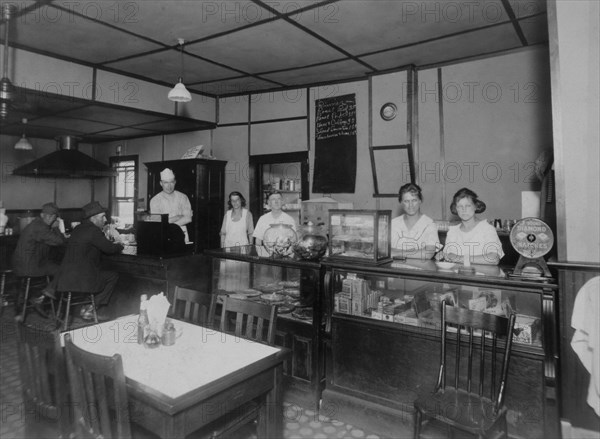 Workers and Customers in Restaurant, 1910