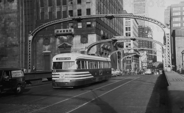 Rail Streetcar, Chicago, Illinois, USA, 1952