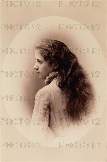 Young Woman With Long Hair, Portrait, Robert F. Hughes, Chicago, Illinois, USA, circa 1900