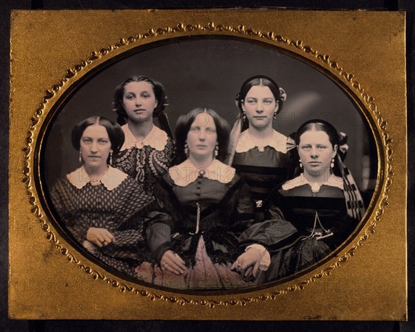 Group of Generational Women, Portrait, Daguerreotype, circa 1850's