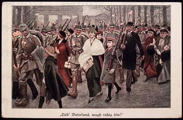 "Lieb Vaterland, Magst Ruhig Sein",(Dear Fatherland, May You be Peaceful), German Postcard, 1918