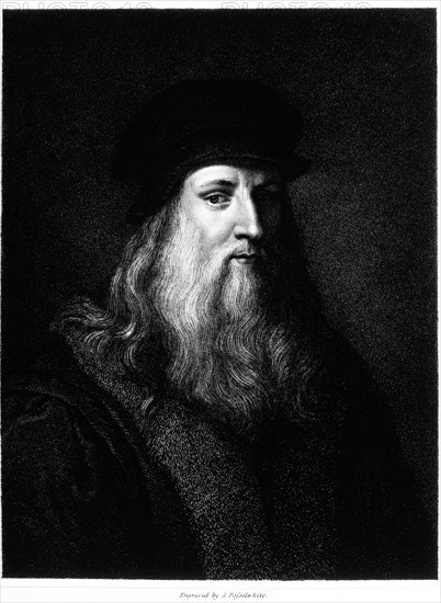 Leonardo da Vinci (1452-1519), Italian Painter, Sculptor, Architect, Engineer & Scientist, Portrait