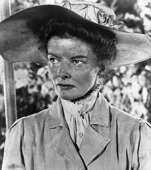 Katharine Hepburn on-set of the Film, The African Queen, 1951