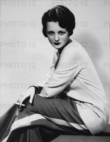 Mary Astor Smoking Cigarette, Studio Portrait, 1920's