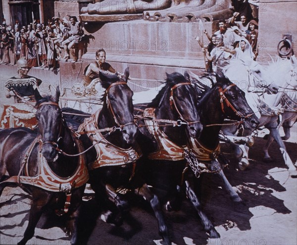 Charlton Heston and Chariot Scene from the film, Ben-Hur, 1959