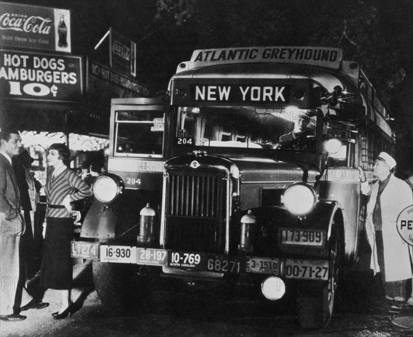 Clark Gable and Claudette Colbert On-Set of the Film, It Happened One Night, 1934