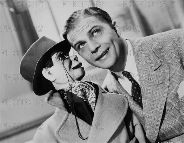 Edgar Bergen with Charlie McCarthy, On-set of the Film, The Goldwyn Follies, 1938