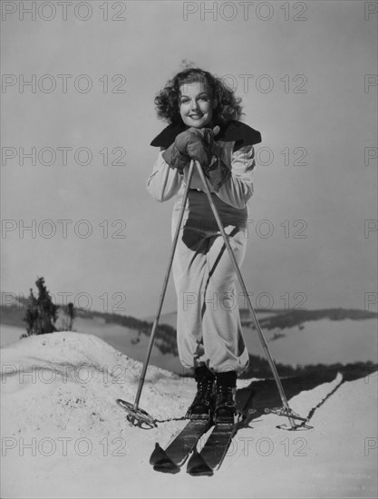 Ann Sheridan, On-Set of the Film, Winter Carnival, 1939