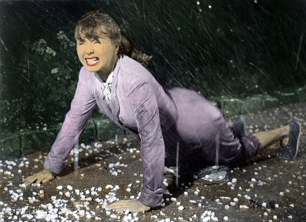 Debbie Reynolds on-set of the Film, Tammy and the Bachelor, 1957