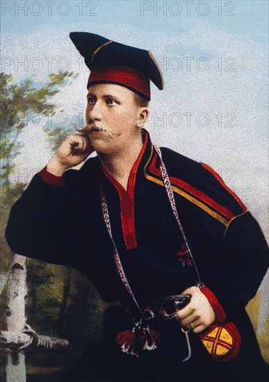 Lapp Man, Chromolithograph of Photograph, 1894