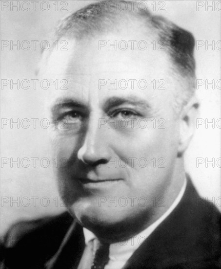 Franklin Delano Roosevelt (1882-1945), 32nd President of the U.S., Portrait, circa 1930's